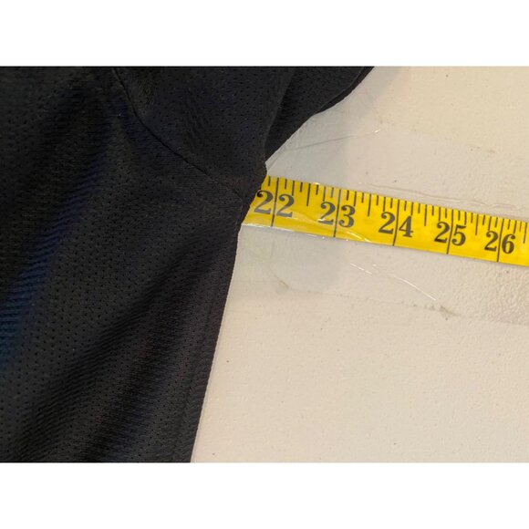 Haband Mens Black Polyester Short-Sleeve Zip-Up Jacket Snap Pockets XL - Picture 8 of 9